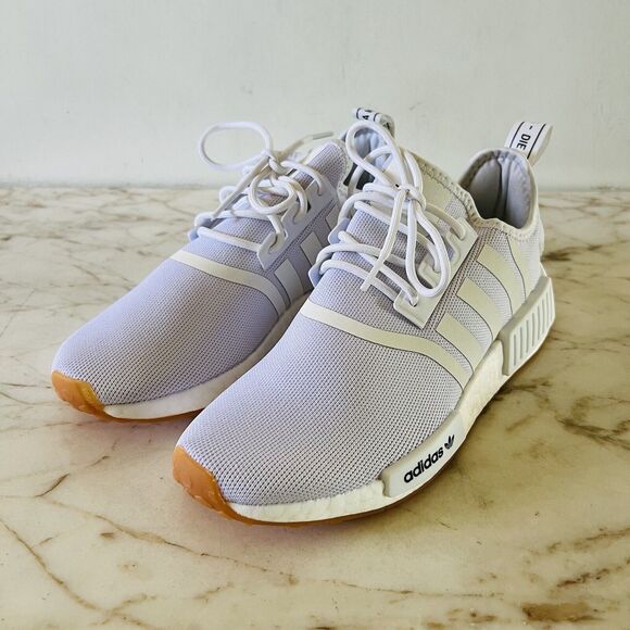 ADIDAS NMD R1 Primeblue Sneakers Cloud White / Cloud White / Gum - US 7 M / 8 W - Picture 1 of 9